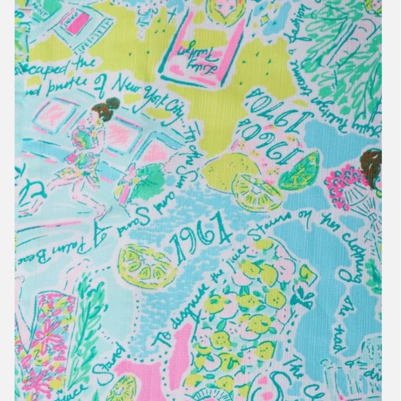 Lilly Pulitzer Jesse Romper “It all Started with a Juice Stand” Size 4 - Picture 8 of 9